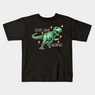 Dinosaur with knife Kids T-Shirt